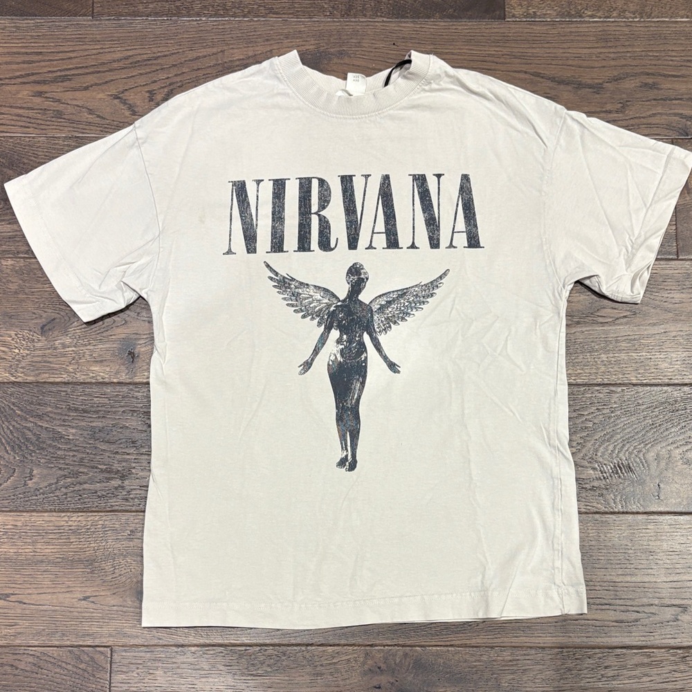NIRVANA Off-White Angel Graphic Tee